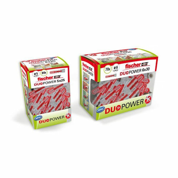 Skruv - FISCHER - Taco DuoPower 8x40 - 50 enheter - Snabbfäste - Anti-rotation