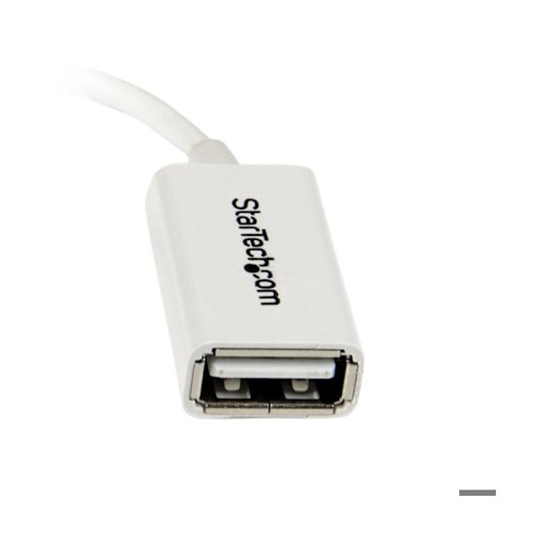 Micro USB - USB Host OTG -sovitinkaapeli - STARTECH - UUSBOTGW - 12cm - Valkoinen - Elinikäinen takuu