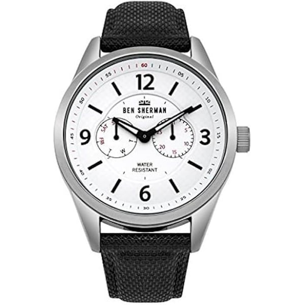 Klocka - BEN SHERMAN - WB069WB - Rund - Nylon - Mineralglas - Analog