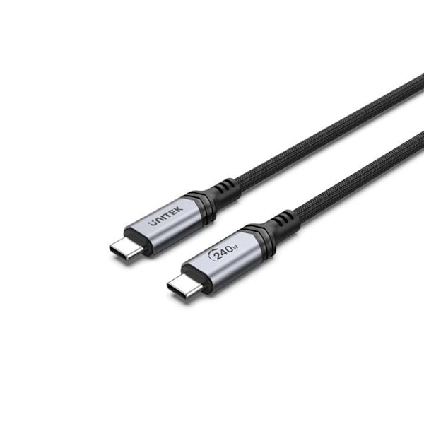 UNITEK USB-C lataus- ja synkronointikaapeli PD 240W 480 mbps - 2m