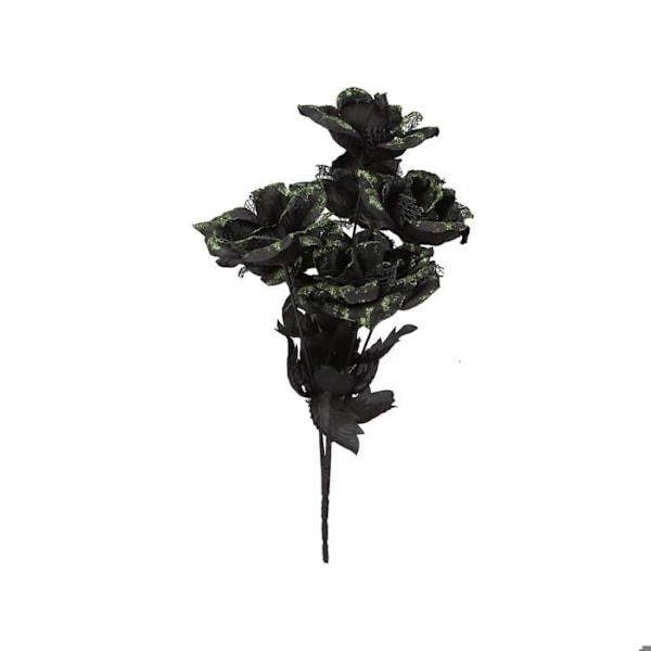 Buket med sorte og grønne blomster - 35 cm
