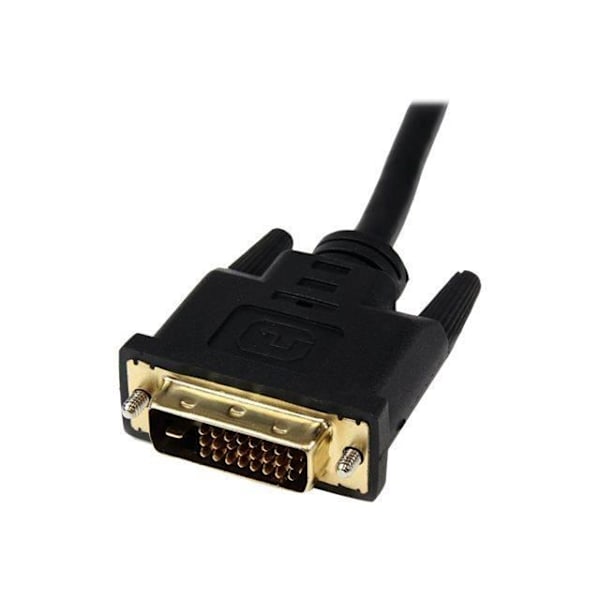 HDMI till DVI-D videoadapterkabel - STARTECH - 20 cm - Guldpläterad Svart