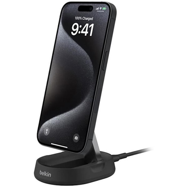 Trådløs opladningsstativ - Belkin - BoostCharge Pro - 15 Watt - Magnetisk - Konvertibel Sort