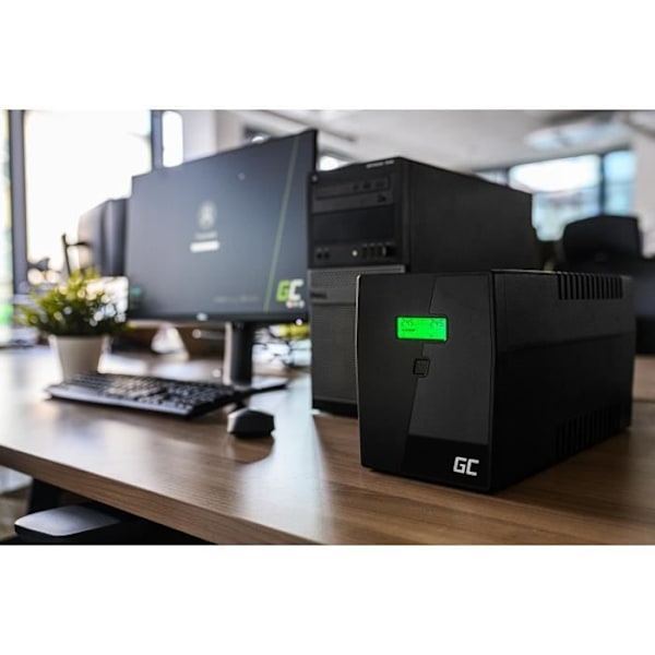 Ondulator Green Cell - UPS USV 1500VA - Uafbrudt Strømforsyning Line-Interactive AVR Strømforsyning USB/RJ45
