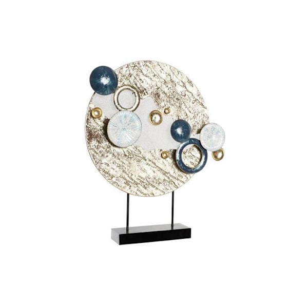 Dekorativ figur i metall - DKD Home Decor - Blå/Guld - För vuxna - Mixad - Elegant blå/guld
