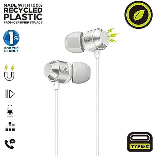 Stereo hörlurar - MUVIT - M32 - Typ C - Magnetiska - Brusreducering