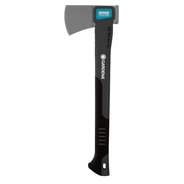 GARDENA 1000A universal økse - 45 cm skaft - Hærdet stålklinge - Anti-stick belægning - 25 års garanti Sort og blå