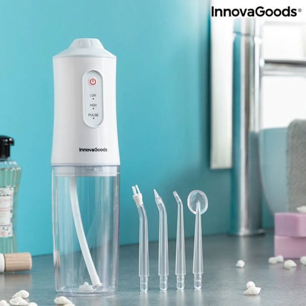 Oral irrigator - InnovaGoods - Denter - Laddningsbar - Sladdlös - Vattentät Blå, vit, genomskinlig