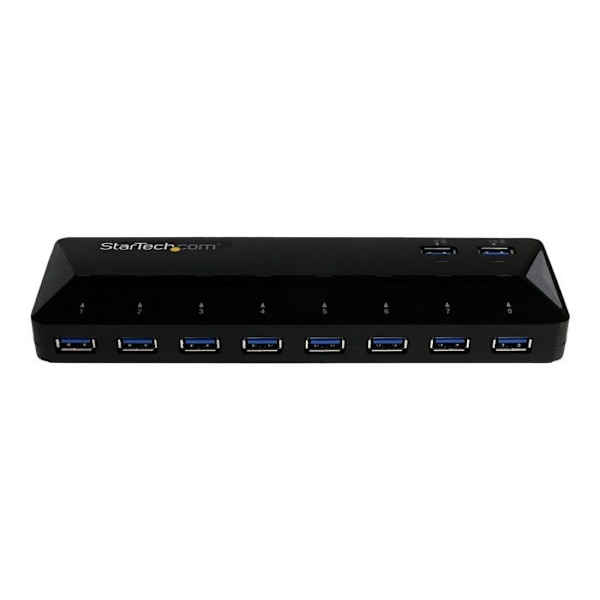 StarTech.com 10-portars USB 3.0-hubb med laddnings- och synkroniseringsportar - 2x 1,5A (ST103008U2C)