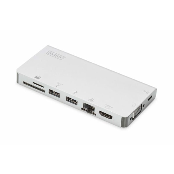 USB-C VGA GigE Dockingstation - DIGITUS DA-70866 - 4K Ultra HD - Power Delivery 3.0