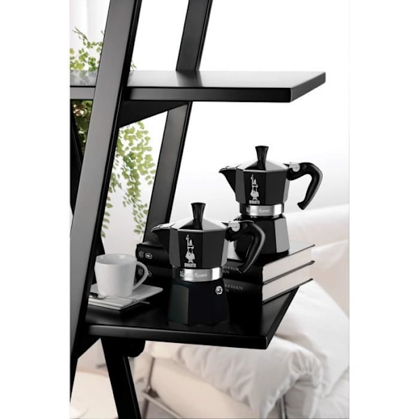 Bialetti Espressomaskine til 6 kopper, aluminium, sort, 30 x 20 x 15 cm - 4953