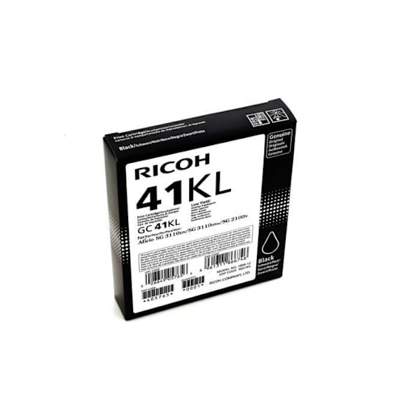 Ricoh GC41KL sort gel blækpatron
