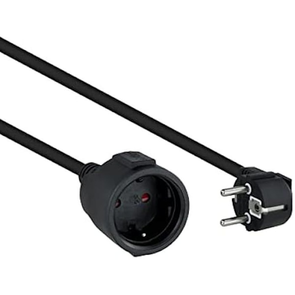 Forlænger - NANO KABEL - 10.22.0602-BK - 100% kobber leder - Sort