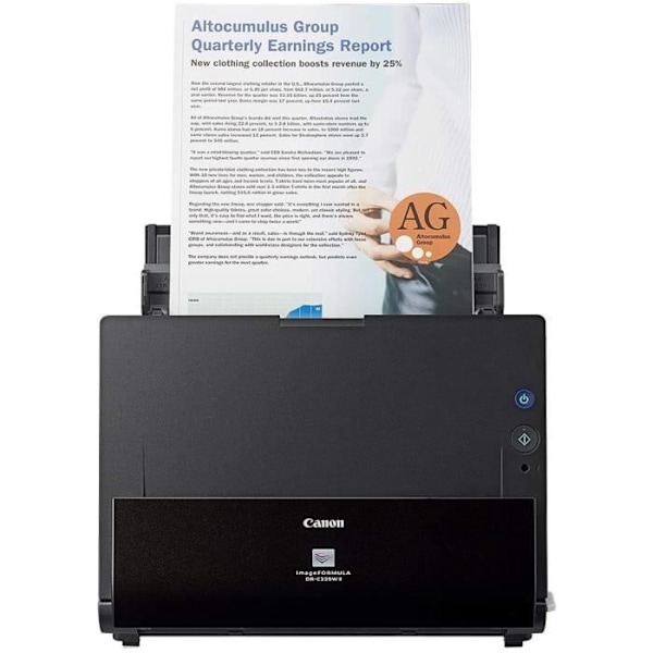 CANON imageFORMULA DR-C225 II WiFi Duplex dokumentscanner - Sort - 25 ppm - 600 dpi x 600 dpi