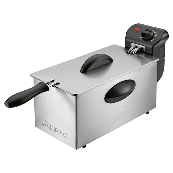 Friturepande i rustfrit stål 3L Clatronic FR 3586 - Grå - 2000 Watt - Variabel temperatur rustfrit stål