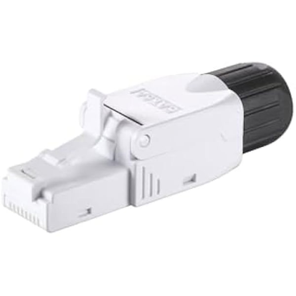 RJ45 Cat.6A-kontakt - UTRUSTNING - Set om 5 - Verktygsfri montering - Guldpläterad - RoHS-kompatibel
