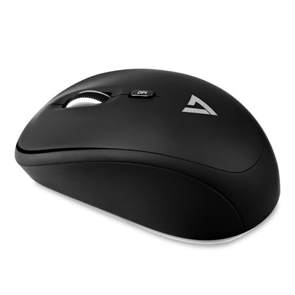 Optisk Mus - V7 - MW100-1E - Trådløs - 1600 dpi - 4 Knapper - Sort
