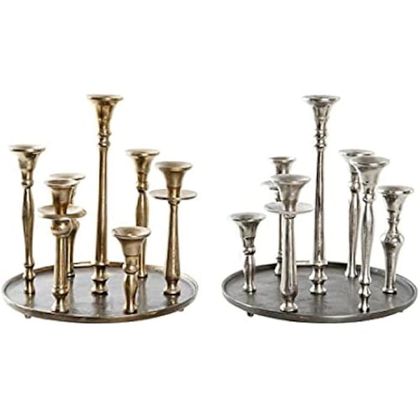 Ljusstake - DKD HOME DECOR - Standard - Aluminium - Flerfärgad - 53x33x32 cm Flerfärgad