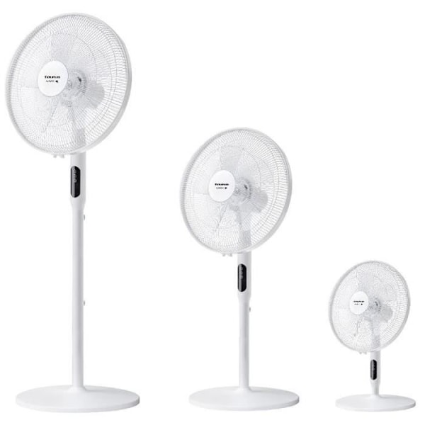 3-i-1 piedestalfläkt - TAURUS ALPATEC - ICE BRISE - 50W - 40cm - Fjärrkontroll Vit
