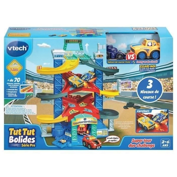 VTECH TUT TUT BOLIDES PRO SERIES - SUPER TOUR DUO CHALLENGE (+ LENNY, FRÅN KRETS) Flerfärgad