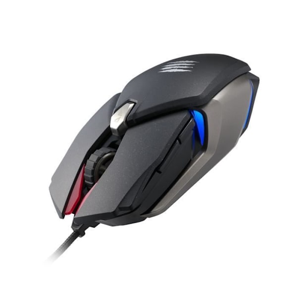 Madcatz B.A.T. 6+ Ambidextrous Gaming Mouse - 16000 DPI & 2000Hz sensor - 2ms DAKOTA Switch - Handledsstöd Svart, Grå, Röd