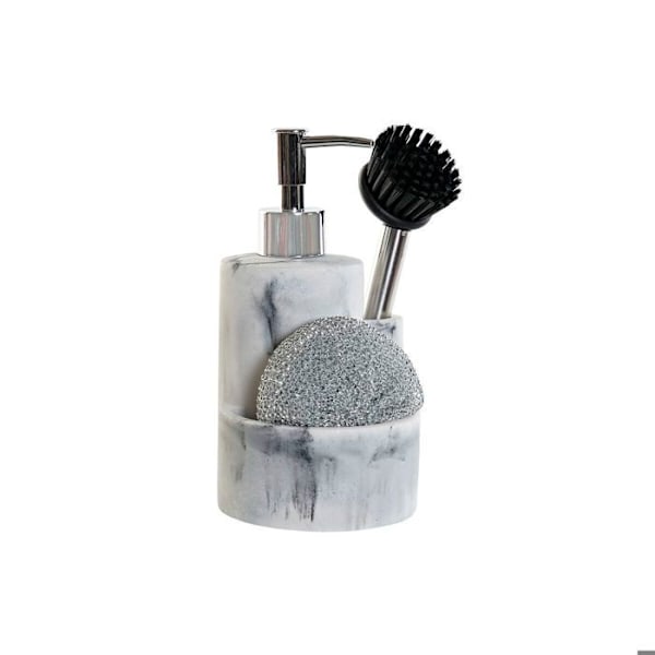 Sæbedispenser i rustfrit stål og harpiks DKD Home Decor Vit