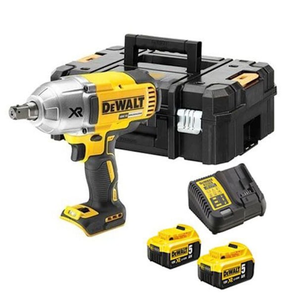 DEWALT XR 18V 5Ah Li-Ion Iskuraudatin 3 Nopeutta Toimitetaan 2 Akun Kanssa TSTAK-Laatikossa, Liitettävä ja Pinottava Svart
