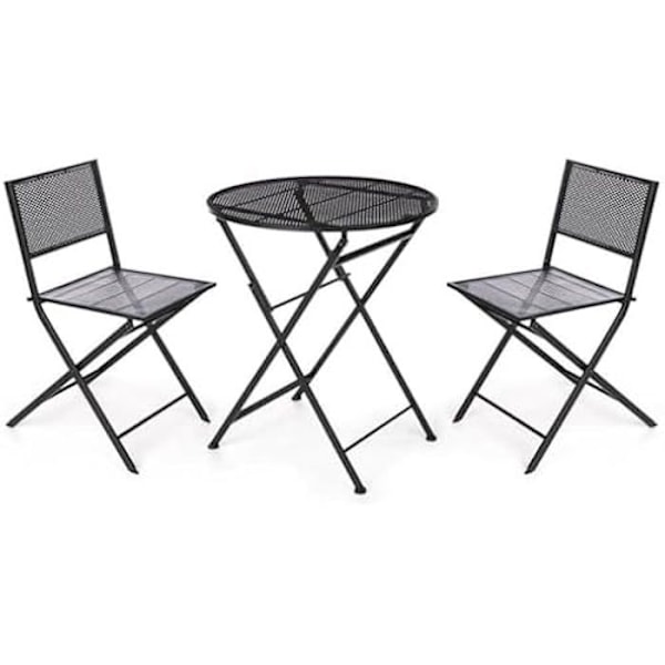 Ibergarden bordsæt - Sort - Have - 2 steder - Metal - Contemporary