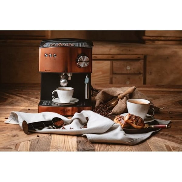 Kahvinkeitin - ADLER - AD 4404 - 15 baaria - 850 W - Musta