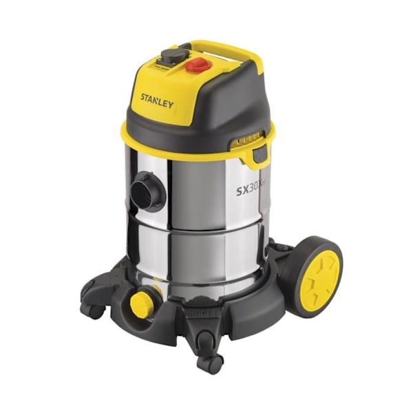 Kärrypölynimuri Vesi ja Pöly - Stanley - 50L Ruostumatonta Terästä - 1600W - Mukana Sähkölaitteiden Liitin GUL