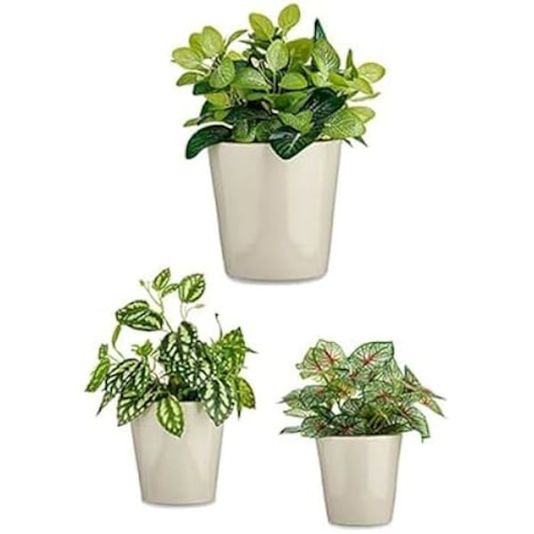 Blomkrukor - IBERGARDEN - Set med koniska krukor - 3 delar - Ø 14 cm, Ø 17 cm, Ø 22 cm - Grå Flerfärgad