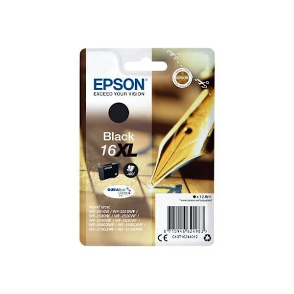 EPSON T1631 XL sort blækpatron - Fyldepen (C13T16314012)