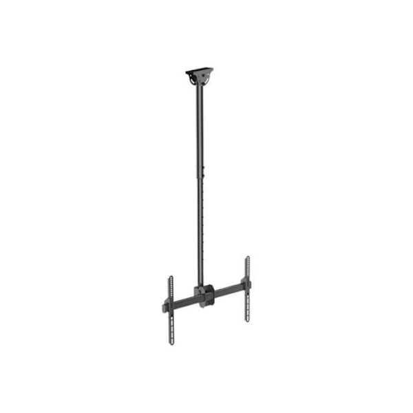 Montering af plasma skærm loft - techly - Sort stål - Størrelse 37"-70" - Robust støtte - Let installation Sort