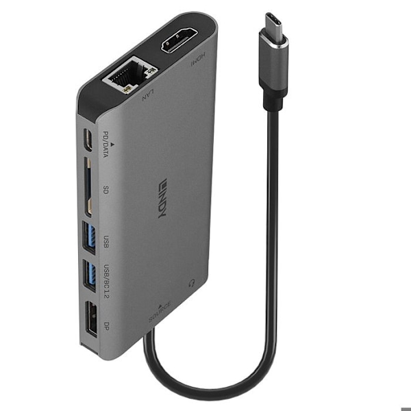 USB-C dockningsstation - LINDY - 43323 - Kompakt - Multifunktionell - Universal