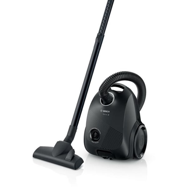 BOSCH GL20S Sort - Støvsuger med pose - 600 W - Stor støvpose - Holdbare materialer og motor Sort