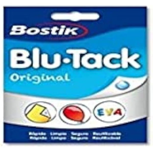 Monikäyttöinen liima - BOSTIK - Blu-Tack Original - Uudelleenkäytettävä - Jäljetön kiinnitys - Väri Sininen