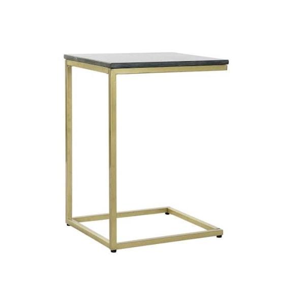 sidebord 40 x 46 x 65 cm sort guld marmorjern