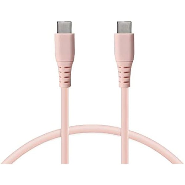 USB-C Laddningskabel - KSIX - 1 m - Ultrasnabb - Dataöverföring - Rosa