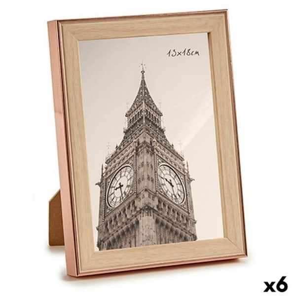 fotoram brunt kopparplastglas (15,6 x 2 x 20,7 cm) (6 enheter)