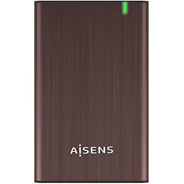 AISENS - ASE-2525BWN - Eksternt harddiskkabinet til 2,5" SATA A USB 2.0/USB 3.0/USB3.1 GEN1, brun