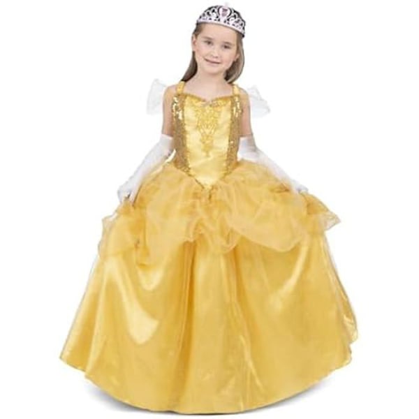 Prinsessa-asu - VIVING - Lumottu ruusu - 4 osaa - 5-6 vuotta - Tyttö Rosa