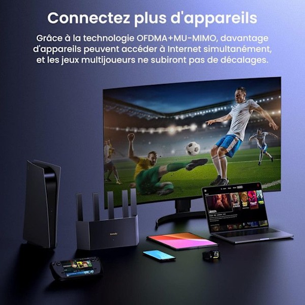 Tenda Routeur TX2L Pro Wi-Fi 6 AX1500 Mbps Gigabit Dubbelband - Router