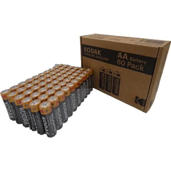 Sæt med 60 AA-batterier - LR06 Alkaline - KODAK