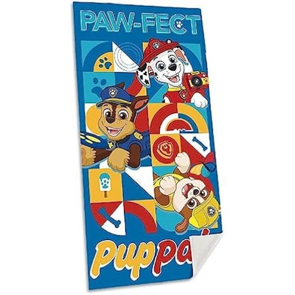 Bomullshandduk - KIDS EUROSWAN - Paw Patrol - 70 x 140 cm - Flerfärgad - Blandat barn Flerfärgad
