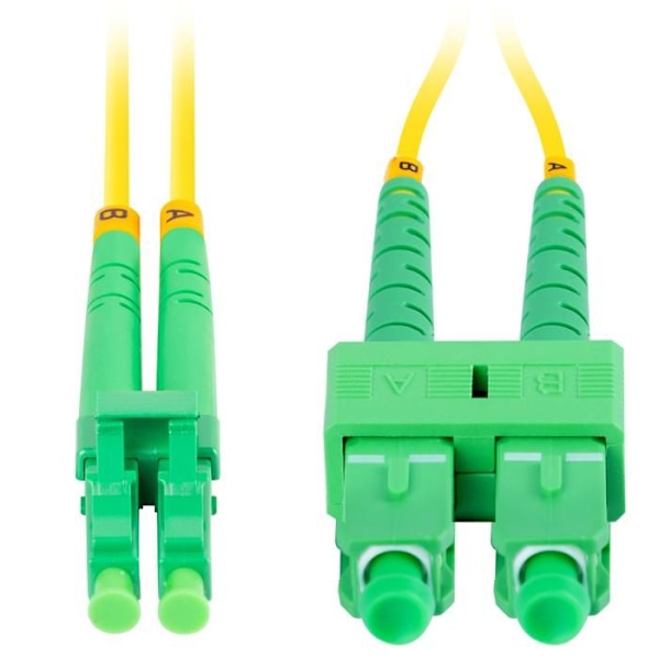 Lanberg Lanberg fiberoptisk kabel FO-SALA-SD11-0020-YE 2 m G.657.A1, med SC/APC og LC/APC stik