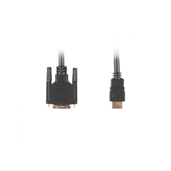 KABEL HDMI LANBERG HANE/DVI-D 18+1 HANE SINGLE LINK 0.5M SORT