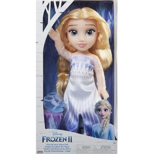 DISNEY FROZEN Plastic Elsa Frozen Doll - 38 cm Epilog Vitt, blått och beige
