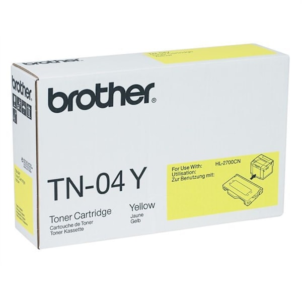 Brother TN04Y gul tonerkassett - Kompatibel HL-2700CN / MFC-9420CN - Kapacitet 6 600 sidor