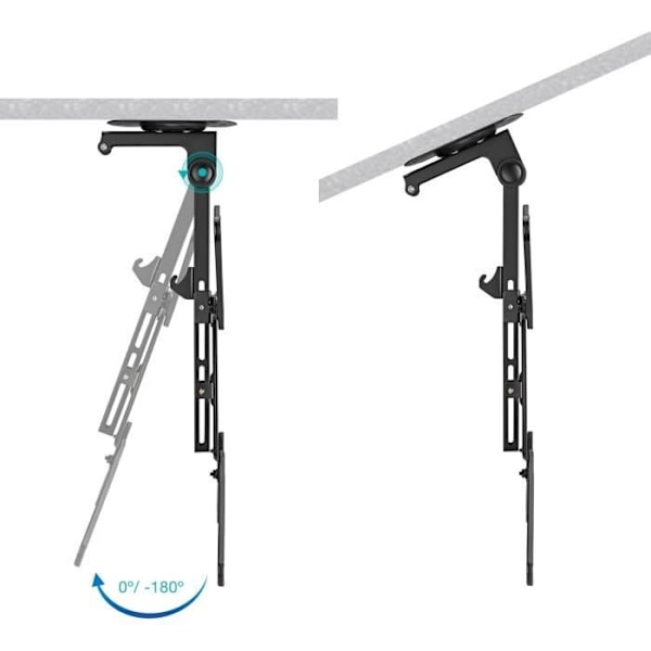 TooQ LPCE1123TSLI-B - Loftmontering til skærme 23-55, VESA 400x400 mm Maksimum, Sort