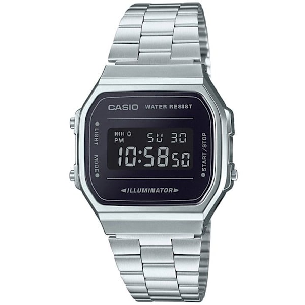 CASIO Vintage peilikuva A168WEM-1EF kello - Unisex - hopea ja musta